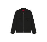 HUGO Oversized Fit Hemdjacke mit Label-Detail Modell 'Elack' in Black, Größe M