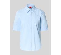 HUGO Oversized Hemdbluse aus reiner Baumwolle Modell 'The Summer Shirt' in Hellblau, Größe 36