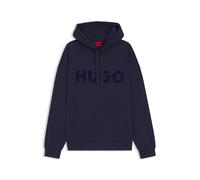 HUGO Oversized Hoodie aus Baumwoll-Terry mit reflektierendem Logo - Style Ditchle, 50529090 Dunkelblau XS