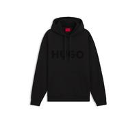 HUGO Oversized Hoodie aus Baumwoll-Terry mit reflektierendem Logo - Style Ditchle, 50529090 Schwarz XXL