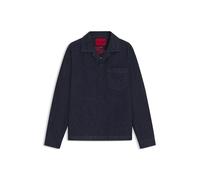 HUGO Oversized Overshirt aus festem japanischem Denim - Style Edelo, 50545367 Dunkelblau M