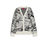 HUGO Oversized Strickjacke mit Jacquard-Muster - Style Servot, 50546872 Gemustert XL