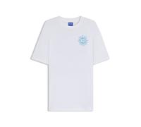 HUGO Oversized T-Shirt aus Baumwolle mit Logo-Artwork - Style Oversize_tee_B_5, 50547957 Weiß M