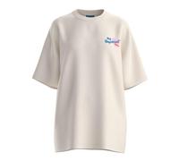 Hugo Blue Oversized T-Shirt mit Rundhals-Ausschnitt in Weiss, Größe M