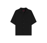 HUGO Oversized Twill-Hemd aus Woll-Mix - Style Espino, 50549774 Schwarz XXL