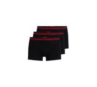HUGO Herren Trunk Triplet Planet Dreierpack Boxershorts aus Stretch-Baumwolle mit Logo-Bund Schwarz002 M
