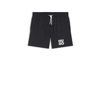 Badehose HUGO UNDERWEAR "Paolo", Herren, Gr. L (52), N-Gr, schwarz 001, Web, Obermaterial: 100% Polyacryl, Badehosen Badehose, mit Stack-Logo, Tunnelzug (23588112-L) schwarz 001