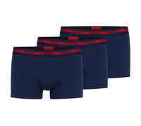 HUGO Boxershorts Dreierpack TRUNK TRIPLET PLANET – Stretch-Baumwolle, Logo-Bund – Dunkelblau XS