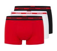 Hugo Boxershorts Planet 10249742 01 – 3er-Pack, Logo-Bund, 95% Baumwolle/5% Elasthan – XL, Rot