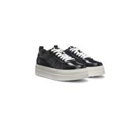 HUGO Plateau-Sneakers aus Kunstleder in Lack-Optik - Style Lyssa_Tenn_npk, 50548151 Schwarz 38
