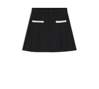 HUGO Plissee-Rock aus Jersey mit Colour-Block-Details - Style Naffitini, 50542759 Schwarz XL