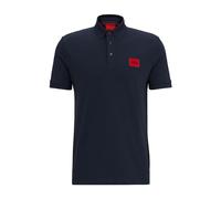 HUGO Slim-Fit Poloshirt aus Baumwoll-Piqué mit Logo-Label - Style Dereso222, 50466202 Dunkelblau L