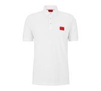 HUGO Polo-Shirt DERESO222 Baumwolle Kurzarm Slim Fit Weiß Gr. L