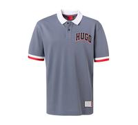 HUGO Polo-Shirt Herren Regular Fit Kurzarm Baumwoll-Piqué grau, M
