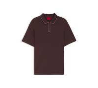HUGO Poloshirt aus Baumwoll-Jersey mit Kontrastkanten - Style Dalumo, 50553045 Dunkelbraun XXL