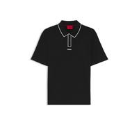 HUGO Poloshirt aus Baumwoll-Jersey mit Kontrastkanten - Style Dalumo, 50553045 Schwarz M