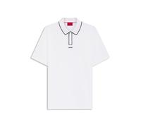 HUGO Poloshirt aus Baumwoll-Jersey mit Kontrastkanten - Style Dalumo, 50553045 Weiß L