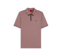 HUGO Poloshirt aus Baumwoll-Piqué mit Kontrast-Logo - Style Dalomino, 50511721 Hellrot M
