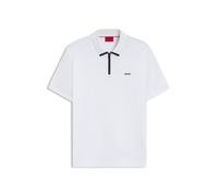 HUGO Poloshirt aus Baumwoll-Piqué mit Kontrast-Logo - Style Dalomino, 50511721 Weiß XXL