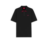 HUGO Poloshirt Aus Baumwoll-piqué Mit Reißverschluss Am Ausschnitt