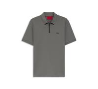 HUGO Poloshirt aus Baumwoll-Piqué mit Kontrast-Logo - Style Dalomino, 50511721 Dunkelgrau S