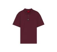 HUGO Poloshirt aus Interlock-Baumwolle mit Stack-Logo - Style Deabono_D, 50517638 Dunkelrot XXL