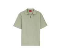 HUGO Poloshirt mit Johnny-Kragen und Jacquard-Streifen - Style Dalibo, 50556724 Hellgrün S