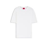 HUGO Pullover aus Baumwolle mit Waffelstrick - Style Saffon, 50557350 Weiß M