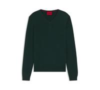 HUGO Pullover aus Schurwolle mit V-Ausschnitt - Style San Vredo-M, 50474172 Dunkelgrün XL