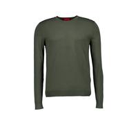 HUGO Pullover Herren Slim Fit Rundhals Viskose grün, M
