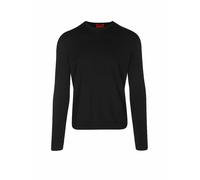 HUGO Slim-Fit Pullover aus soften Garnen mit Rundhalsausschnitt - Style San Cody-CV, 50532074 Schwarz L
