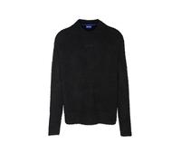 HUGO Pullover aus Bouclé-Strick mit Logo-Stickerei - Style Sanou, 50524526 Schwarz M