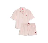 HUGO Pyjama aus Baumwoll-Mix mit Herz-Logos - Style DREEM SHORT-SET, 50566652 Hellrosa M