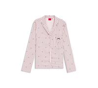 HUGO Pyjama-Hemd mit Streifen und gestapelten Logos - Style SARTORIAL SHIRT, 50556675 Hellrosa M