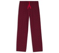 HUGO Pyjama-Hose aus elastischem Modal-Mix mit Herz-Print - Style CASUAL PANTS, 50556937 Dunkelrot L