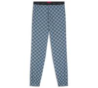 HUGO Pyjama-Hose aus Stretch-Baumwolle mit Stack-Logo-Print - Style AARON_PANTS, 50556738 Dunkelblau M