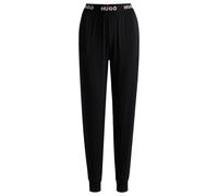 HUGO Pyjama-Hose aus Stretch-Jersey mit Logo-Bund und Beinbündchen - Style UNITE_PANTS, 50490703 Schwarz M
