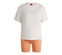 HUGO Pyjama-Set aus T-Shirt und Shorts aus Jersey - Style UNITE_SHORT SET, 50531626 Orange S