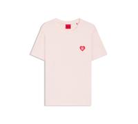 Pyjamaoberteil HUGO UNDERWEAR, Damen, Gr. M, light, pastel pink 688, Jersey, Obermaterial: 60% Modal, 32% Baumwolle, 8% Elasthan, regular fit, Rundhals, Shirts, aus Stretch-Jersey mit Logo-Artwork, Ru