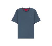 HUGO Pyjama-Shirt mit Waffelstruktur und Logo-Stickerei - Style Austin T-Shirt, 50532011 Blau XXL