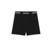 HUGO Pyjama-Shorts aus Stretch-Jersey mit Logo-Bund - Style UNITE_SHORTS, 50490704 Schwarz S