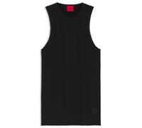 HUGO Racerback-Top aus geripptem Krepp - Style Sarepla, 50539890 Schwarz M