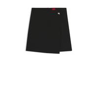 HUGO Rock mit Wickelfront und goldfarbenem Knopf in Knoten-Optik - Style Raluni, 50547624 Schwarz 36