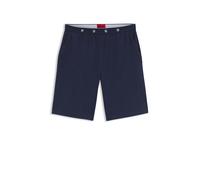 HUGO Pyjama-Hose aus geripptem Baumwoll-Mix mit Logo-Bund - Style AZURI SHORTS, 50566128 Dunkelblau XL