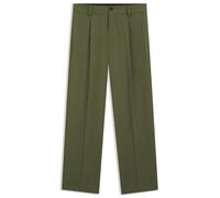 HUGO Modern-Fit Hose aus Stretch-Twill mit Bügelfalten - Style Flips251X, 50538671 Grün 46