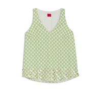HUGO Ärmelloses Top mit geometrischem Print und Pailletten - Style Camaje-1, 50562157 Hellgrün 34