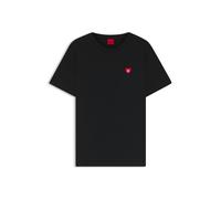 HUGO T-Shirt aus Baumwoll-Jersey mit Herz-Logo - Style Damacia_6, 50562145 Schwarz M