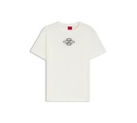 HUGO T-Shirt aus Baumwolle mit Logo-Stickerei - Style Damacia_8, 50573353 Natur XS