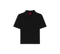 HUGO Slim-Fit Pullover mit Polokragen und Rippstruktur - Style Sareplette, 50557771 Schwarz XL