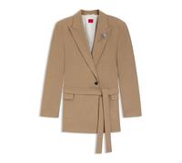 HUGO Regular-Fit Blazer aus elastischem meliertem Gewebe - Style Abivale, 50554029 Beige 36